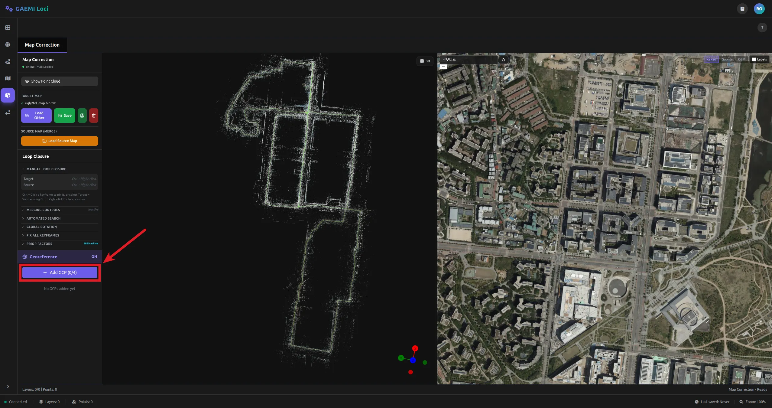 Add GCP 버튼 클릭 전