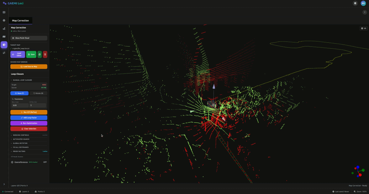 Run ICP — ICP 알고리즘으로 타겟·소스 키프레임 정밀 정렬