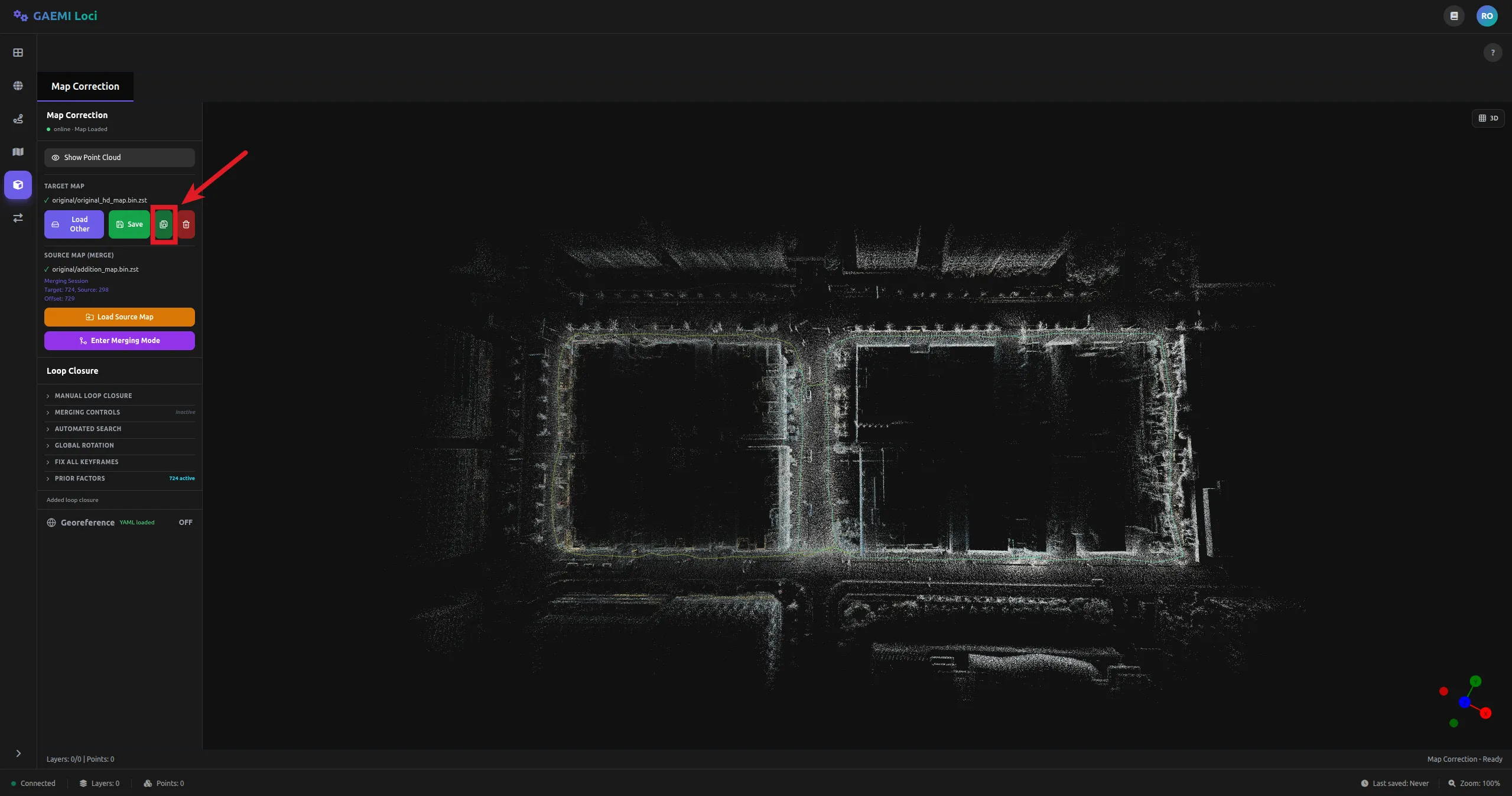 Save As 버튼 위치